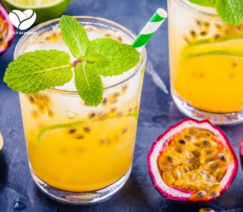 Bí quyết pha chế soda chanh dây bạc hà thơm ngon