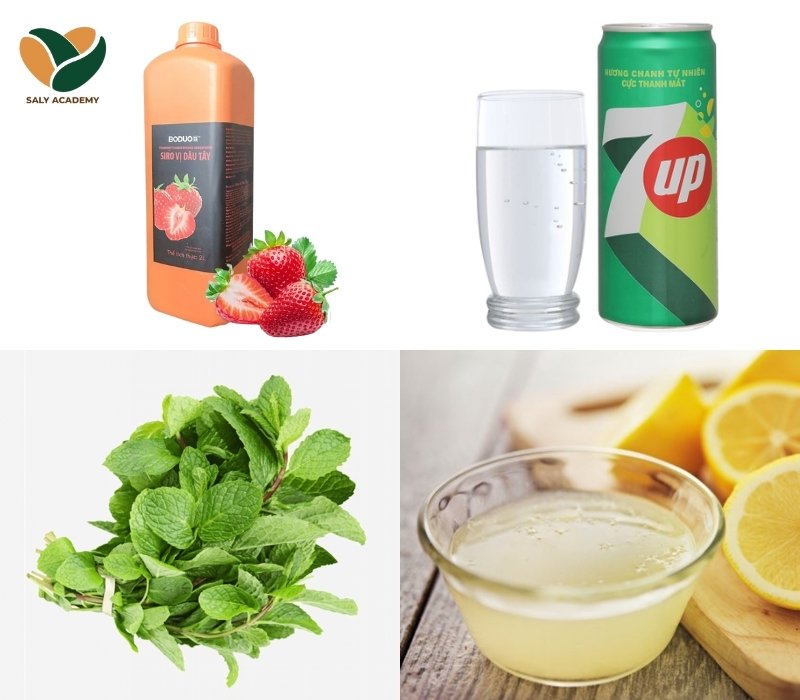Nguyên liệu làm soda dâu