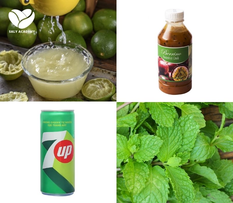 Nguyên liệu để pha chế soda chanh dây