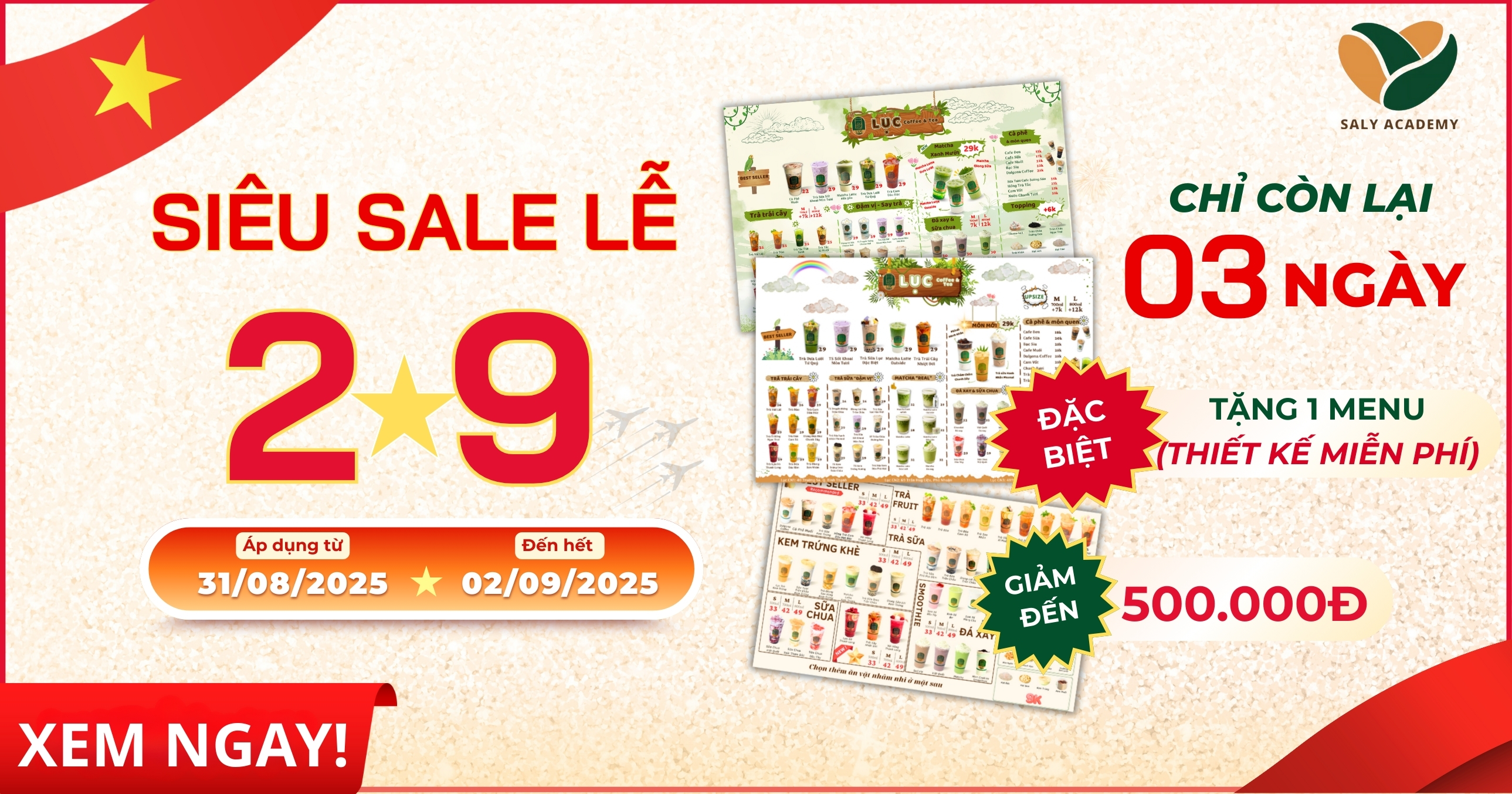 Chương trình ưu đãi toàn bộ khóa học Online nhân Dịp đại lễ 2/9
