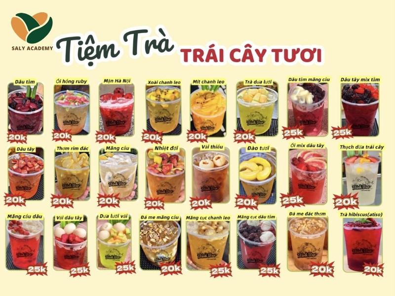 Xây dựng menu trà trái cây vừa tăng sự lựa chọn cho khách hàng vừa kích thích khách order thêm Xây dựng menu trà trái cây vừa tăng sự lựa chọn cho khách hàng vừa kích thích khách order thêm