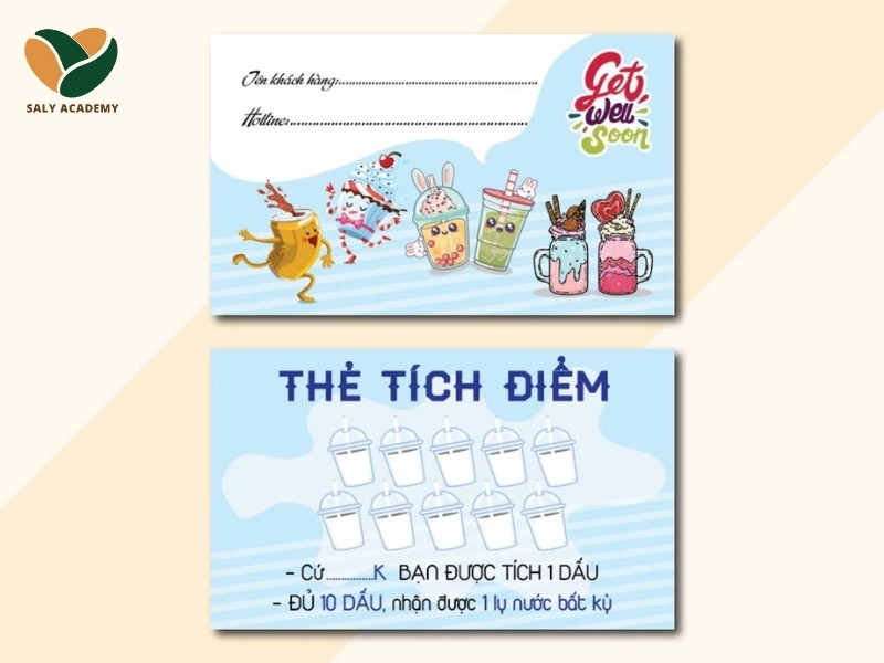 Thẻ giấy thường được thiết kế bằng giấy cứng, trên mỗi thẻ sẽ in logo quán Thẻ giấy thường được thiết kế bằng giấy cứng, trên mỗi thẻ sẽ in logo quán