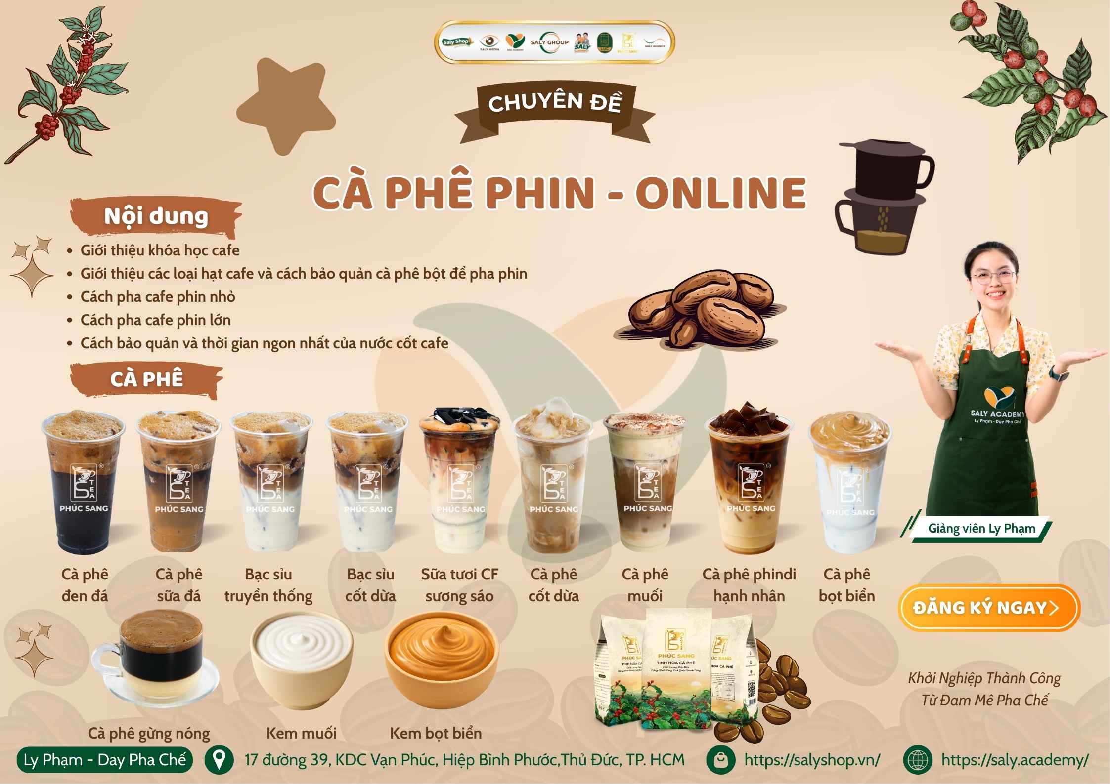 Nội dung khóa học Cà phê Online