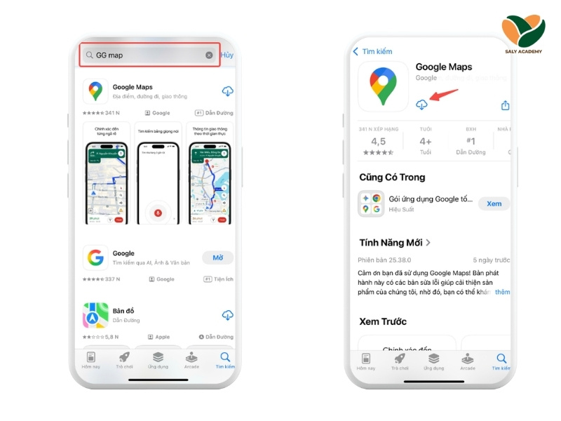 Tải và mở Google Maps Tải và mở Google Maps