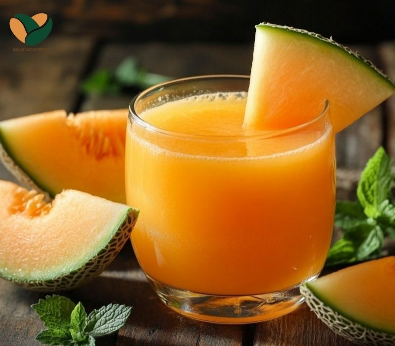 Các bước chi tiết làm nước ép dưa lưới 