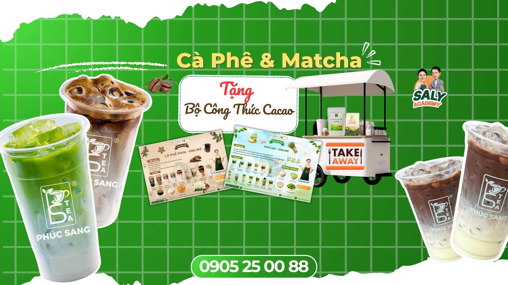 Chương trình khuyến mãi khóa học online Cà phê & Matcha