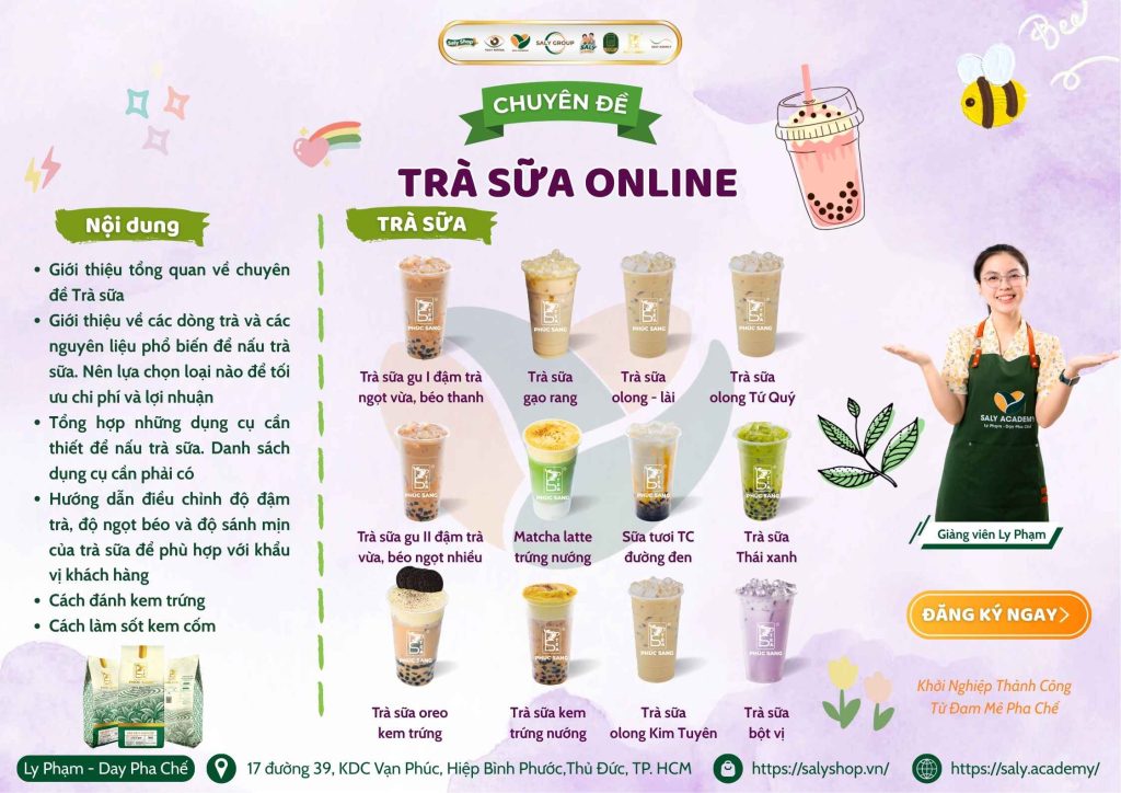 Nội dung khóa học pha chế trà sữa online