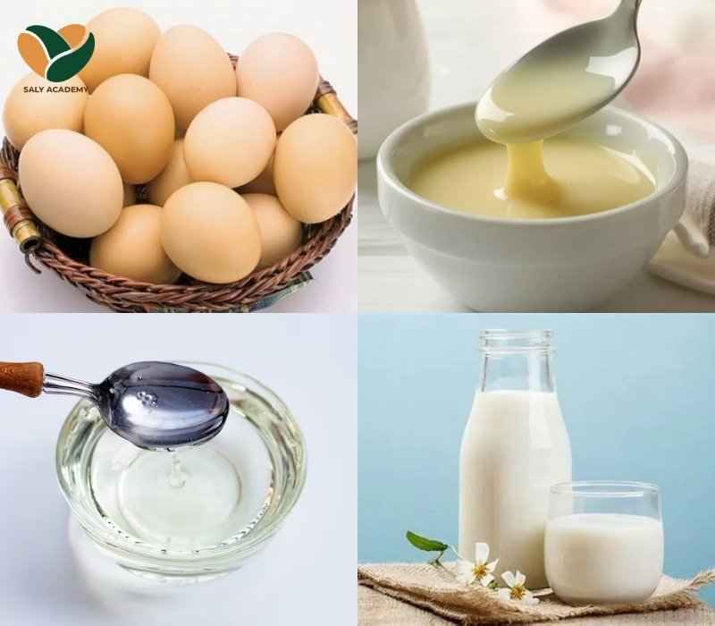 Nguyên liệu làm bánh flan
