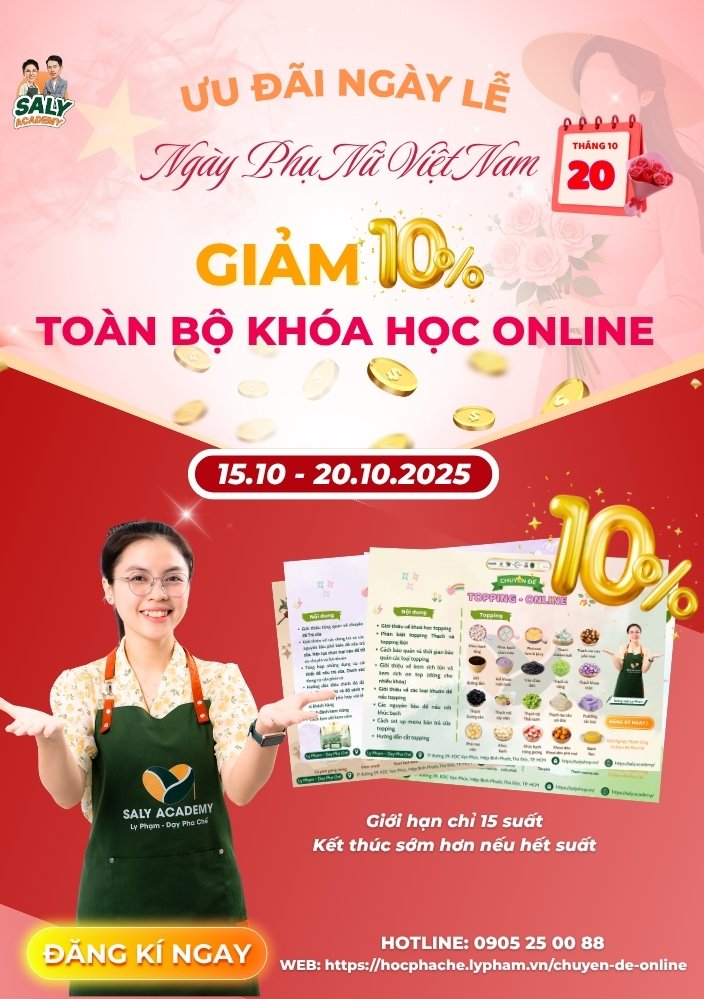 Khóa học pha chế online tại Saly Academy