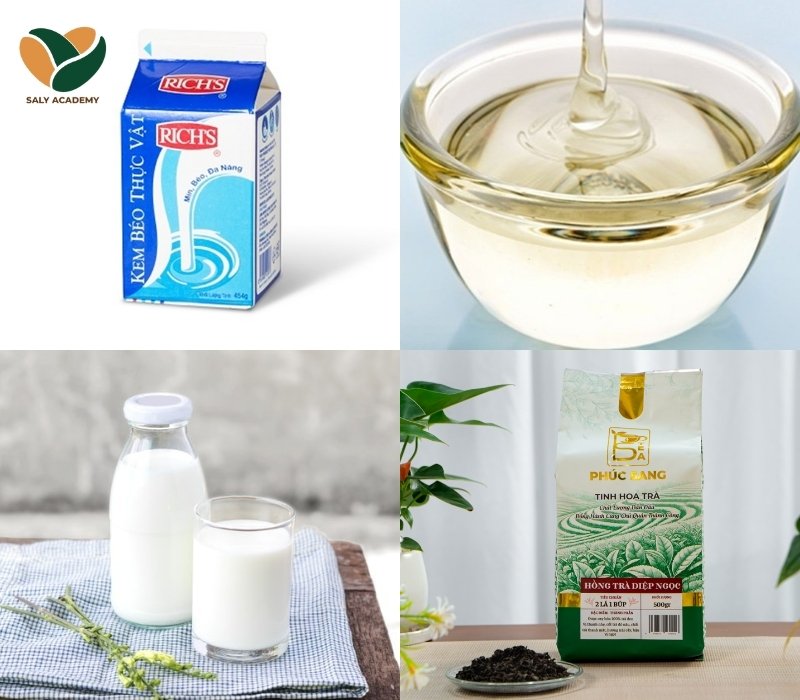 Nguyên liệu làm hồng trà kem cheese