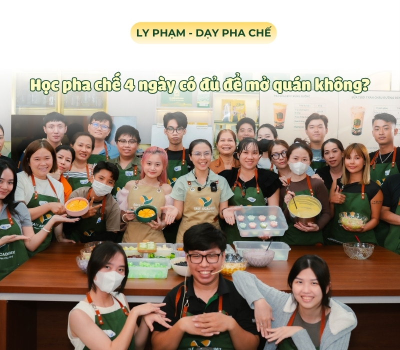 Học pha chế 4 ngày có đủ để mở quán không?