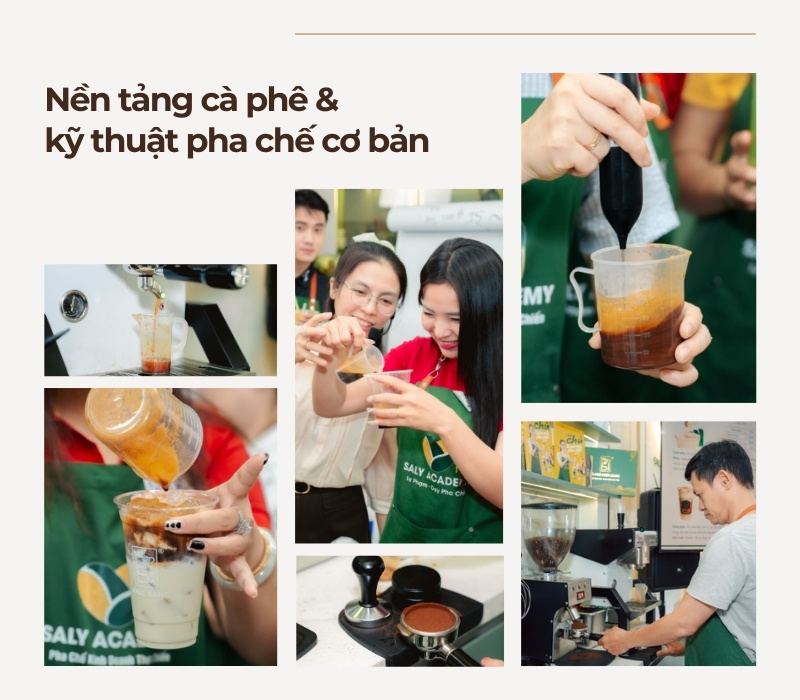 Buổi sáng: Nền tảng cà phê & kỹ thuật pha chế cơ bản Buổi sáng: Nền tảng cà phê & kỹ thuật pha chế cơ bản