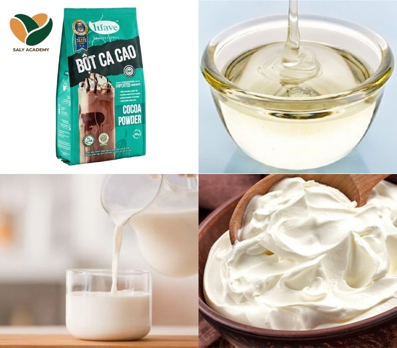 Nguyên liệu làm cacao kem muối