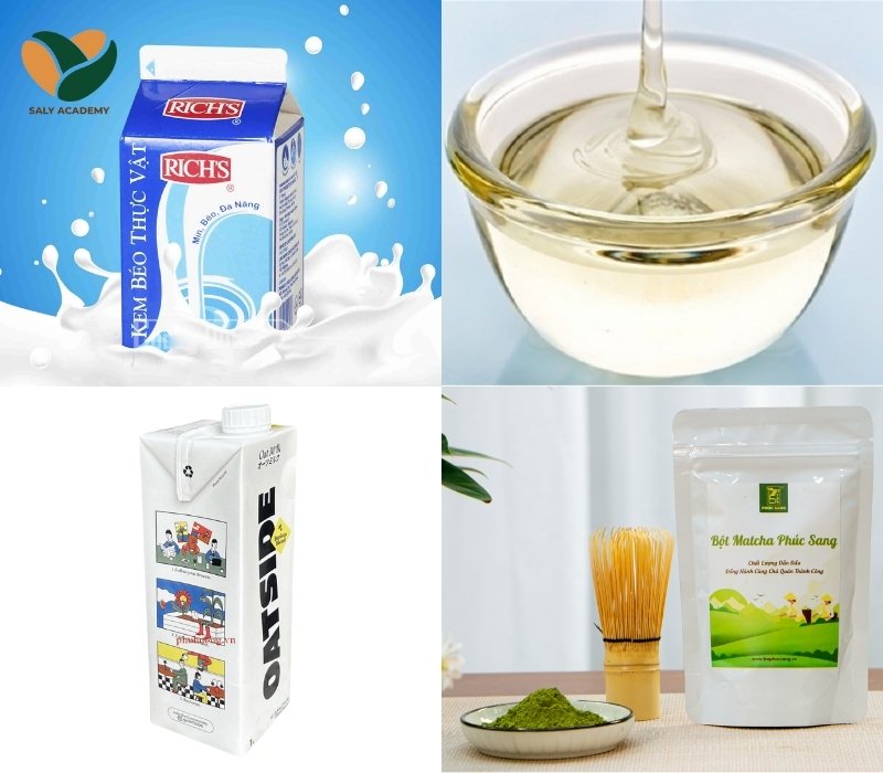 Nguyên liệu để pha Matcha Latte Oatside