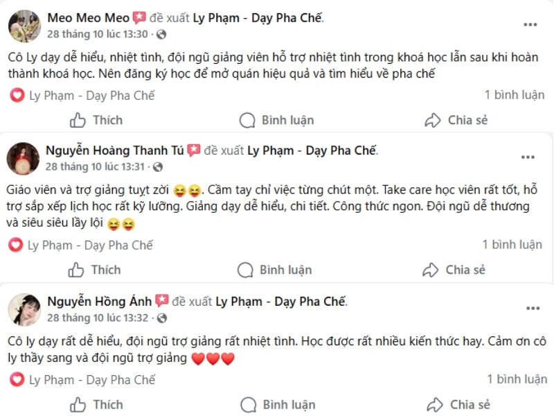 Một số feeback của học viên K85 Một số feeback của học viên K85