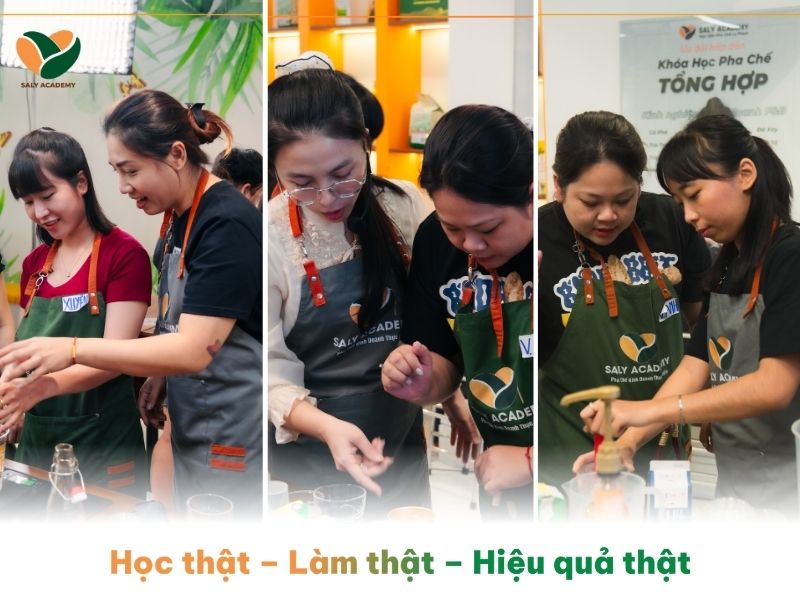 Giảng viên Ly Phạm và đội ngũ trợ giảng theo dõi sát sao, hướng dẫn từng bước Giảng viên Ly Phạm và đội ngũ trợ giảng theo dõi sát sao, hướng dẫn từng bước