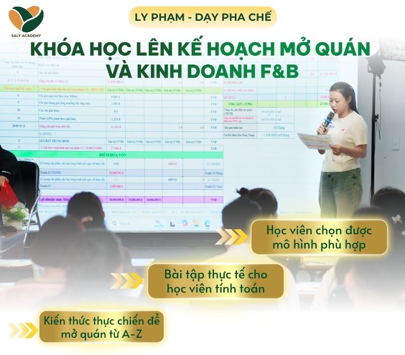 Khóa học lên kế hoạch mở quán và kinh doanh F&B tại Saly Academy Khóa học lên kế hoạch mở quán và kinh doanh F&B tại Saly Academy