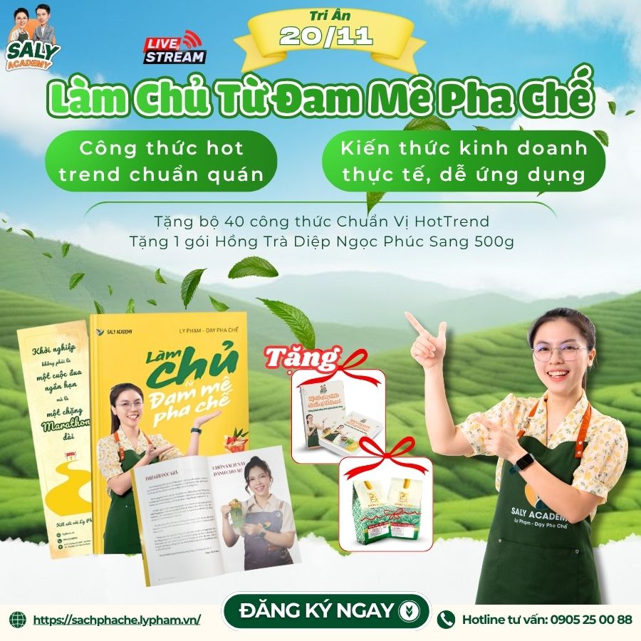 Tri Ân 20/11, sách "Làm chủ từ đam mê pha chế" cùng SaLy Academy