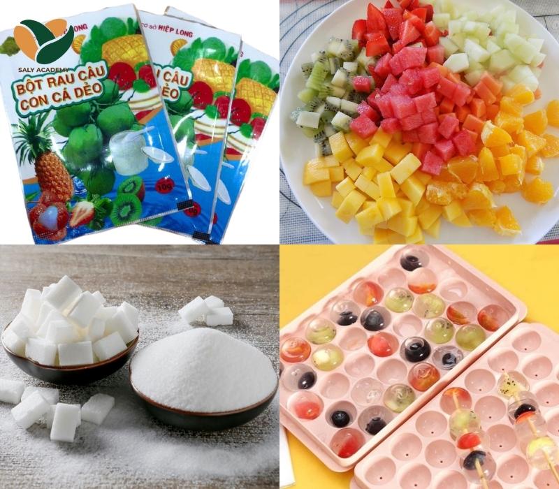 Nguyên liệu làm thạch bi trái cây