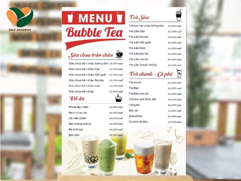 Mẫu menu phong cách hiện đại, tối giản và tinh tế Mẫu menu phong cách hiện đại, tối giản và tinh tế