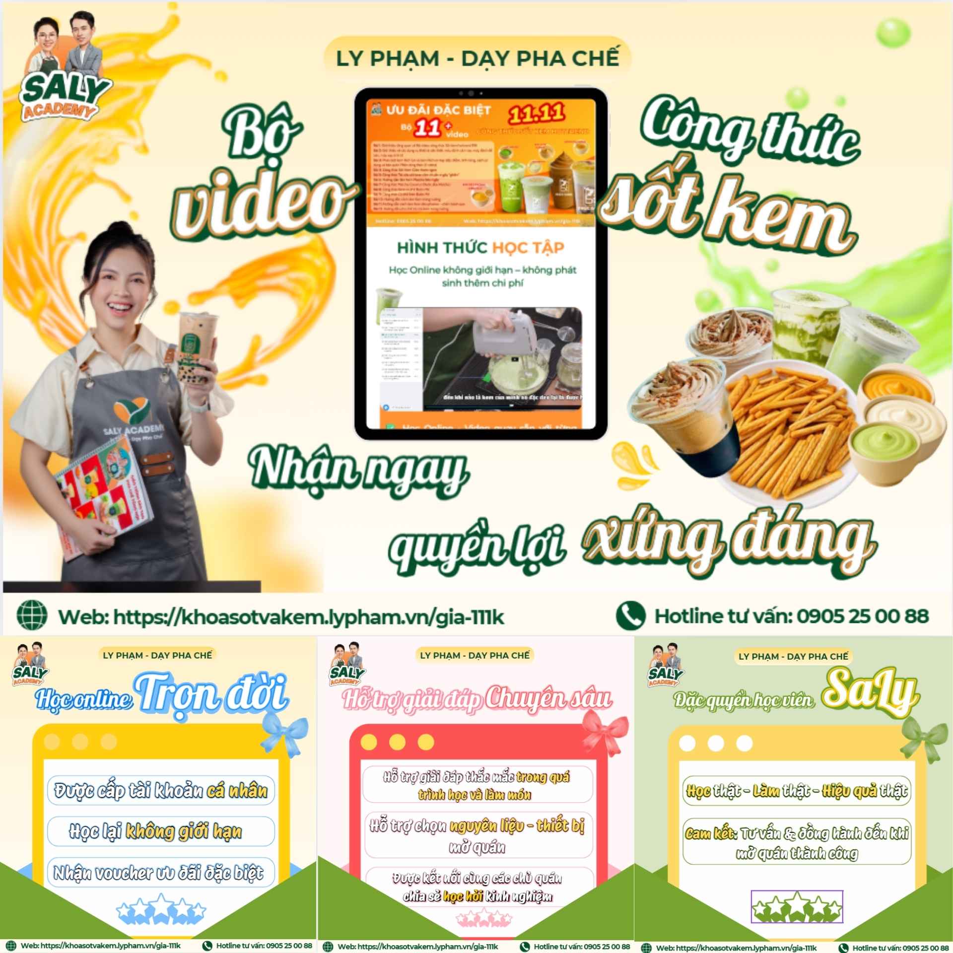 Quyền lợi khi đăng ký bộ video công thức Sốt Kem Quyền lợi khi đăng ký bộ video công thức Sốt Kem