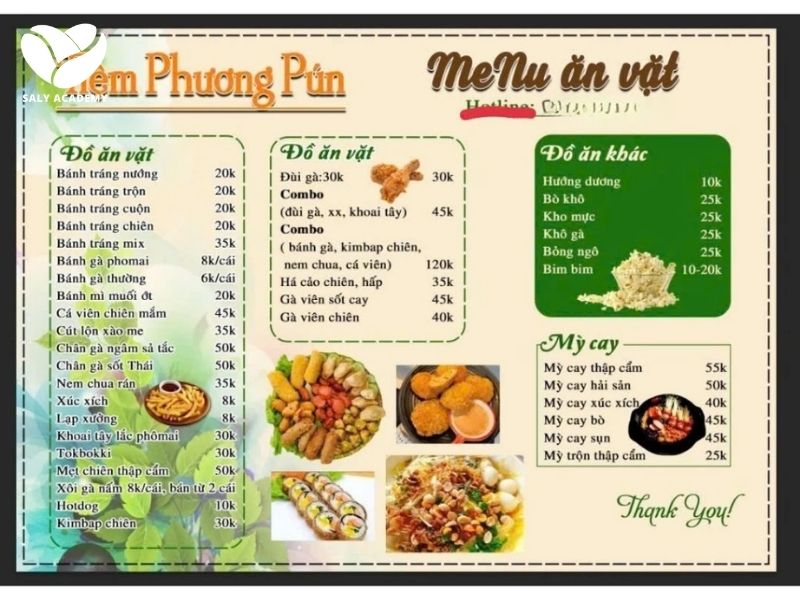 Sắp xếp giá và biểu tượng món ăn đồ uống hợp lý Sắp xếp giá và biểu tượng món ăn đồ uống hợp lý