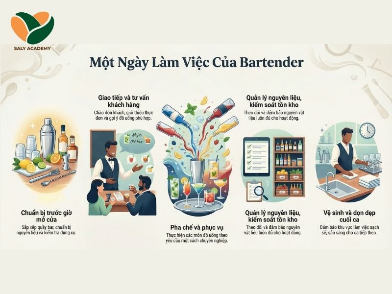 Công việc thường ngày của một Bartender
