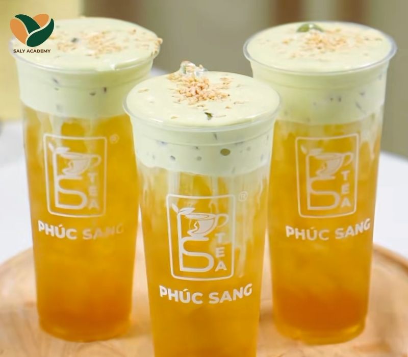 Các bước chi tiết pha chế thanh nhài kem dẻ cười chi tiết