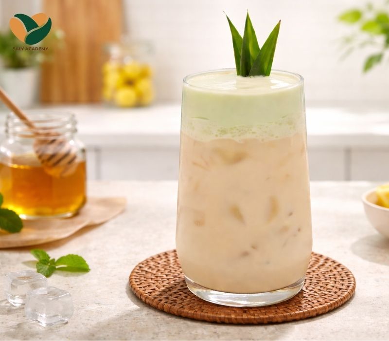 Công thức pha chế trà sữa gạo rang kem cốm chuẩn vị, dễ áp dụng