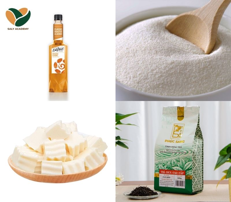 Nguyên liệu làm trà sữa hạnh nhân khúc bạch phô mai