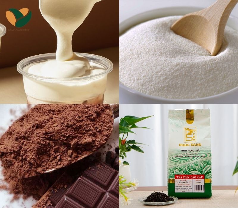 Nguyên liệu làm trà sữa socola nóng
