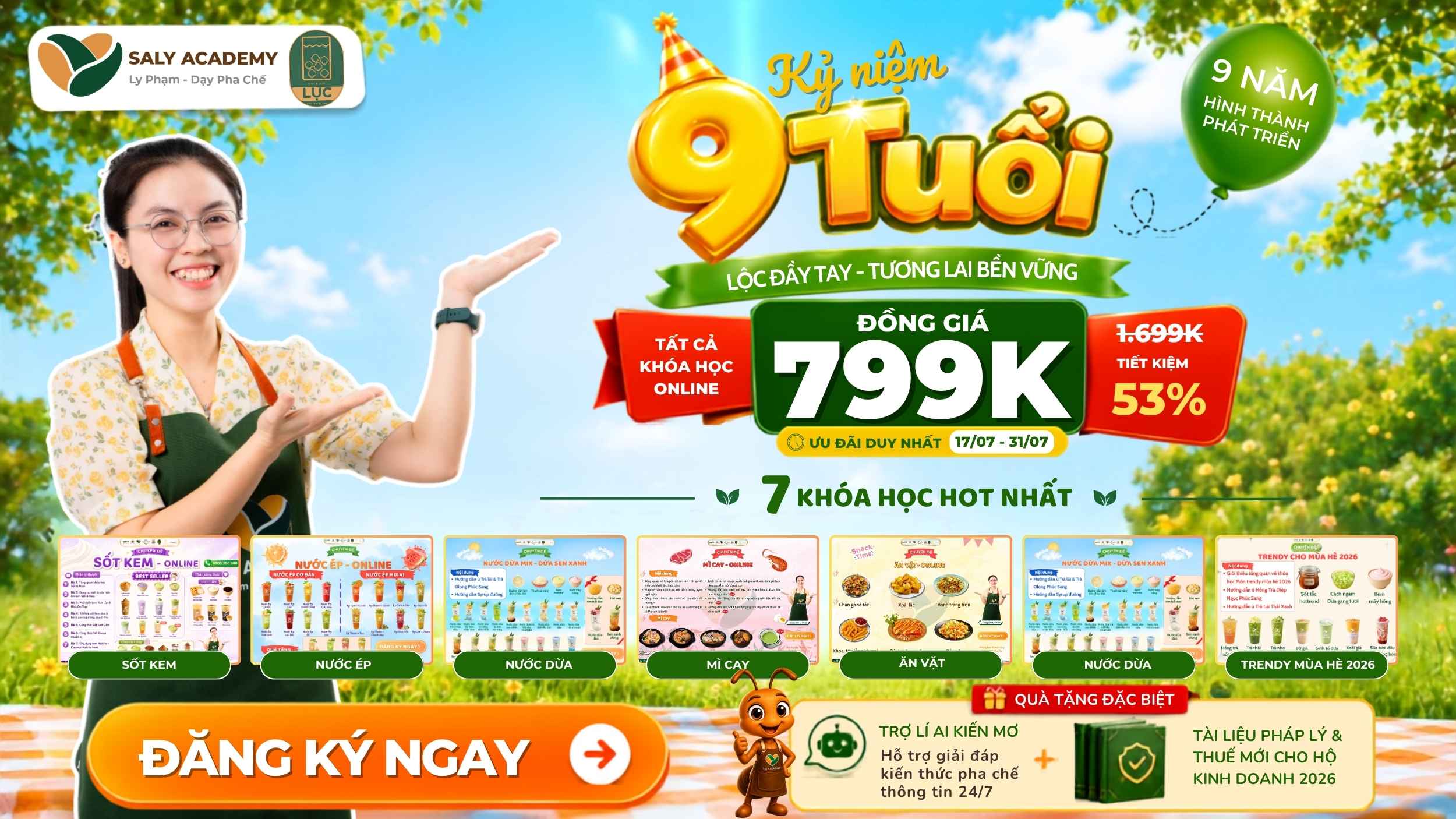 Sinh nhật Vàng - 7 chuyên đề đồng giá chỉ 799.000đ