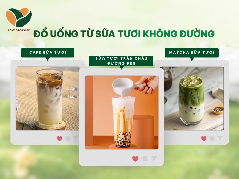 Đồ uống ngon từ sữa tươi không đường Đồ uống ngon từ sữa tươi không đường