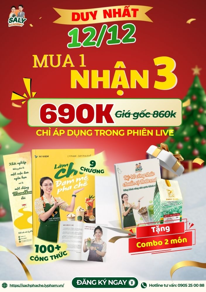 Ưu đãi sách pha chế chỉ có trong livestream 12/12 tại SaLy Academy Ưu đãi sách pha chế chỉ có trong livestream 12/12 tại SaLy Academy