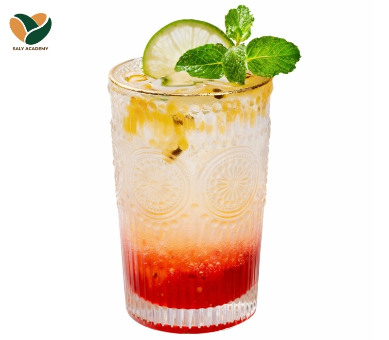 Công thức làm soda dâu - chanh dây 3 tầng mát lạnh, dễ bán cho quán nước