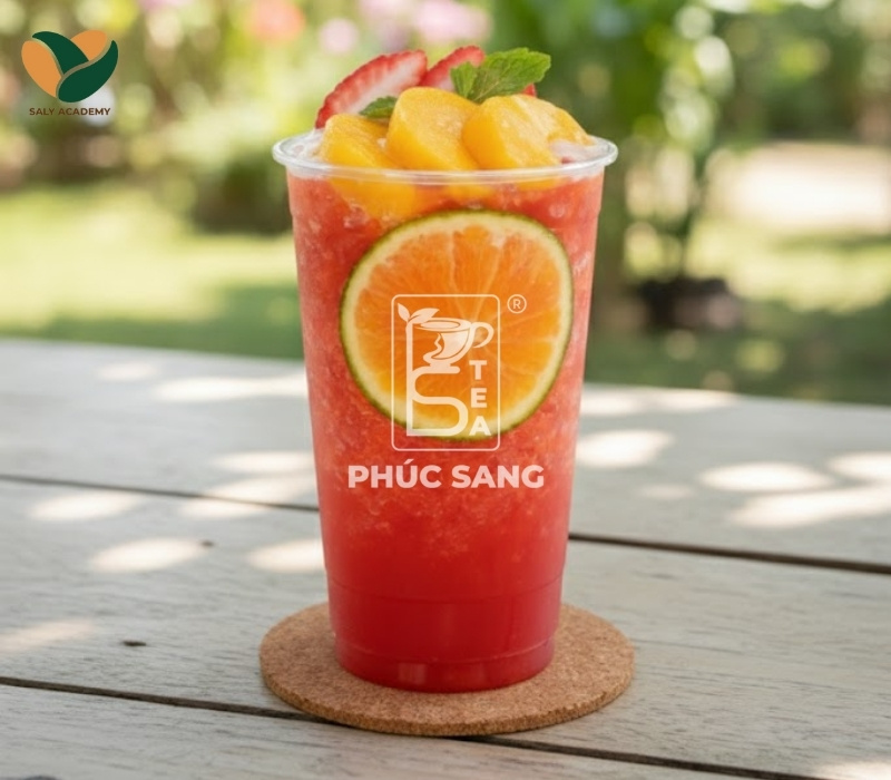 Một số mẹo pha trà cam dâu đào chuẩn vị kinh doanh