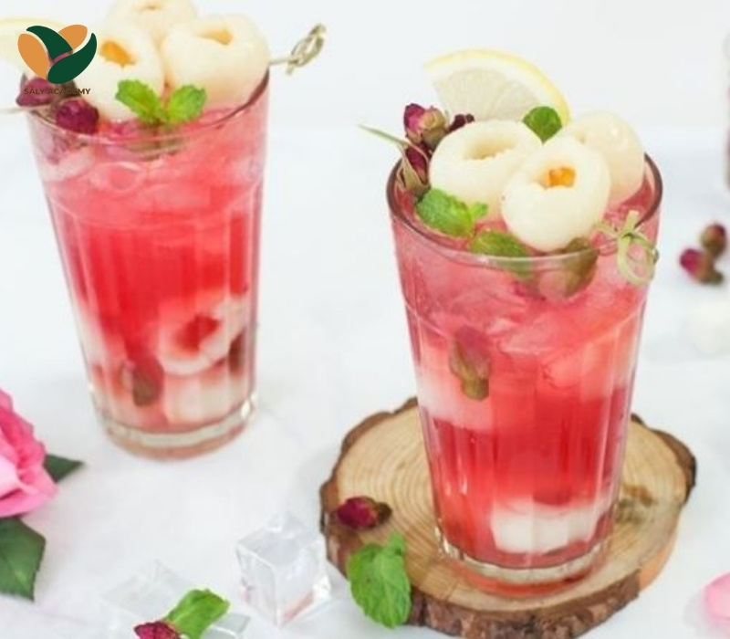 Công thức pha trà vải hoa hồng thơm dịu thanh mát Công thức pha trà vải hoa hồng thơm dịu thanh mát