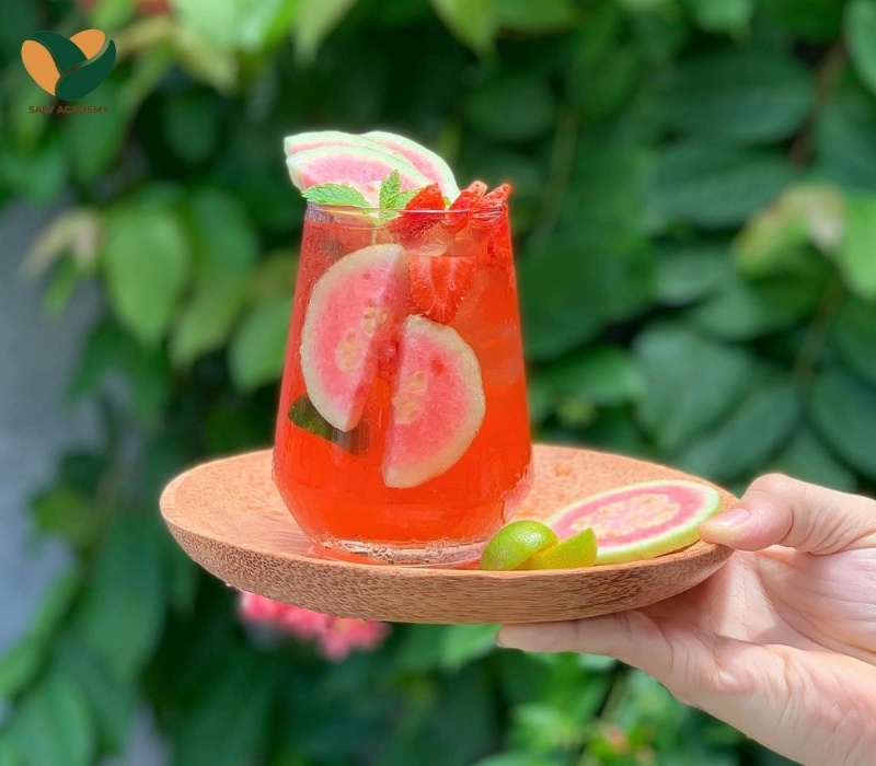 Công thức pha trà dâu ổi ruby chuẩn quán, màu đẹp Công thức pha trà dâu ổi ruby chuẩn quán, màu đẹp