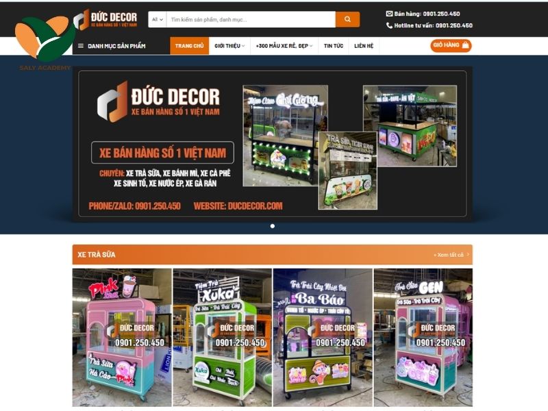 Đơn vị cung cấp xe bán trà sữa Đức Decor