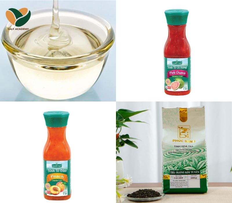 Nguyên liệu olong mơ đào hồng