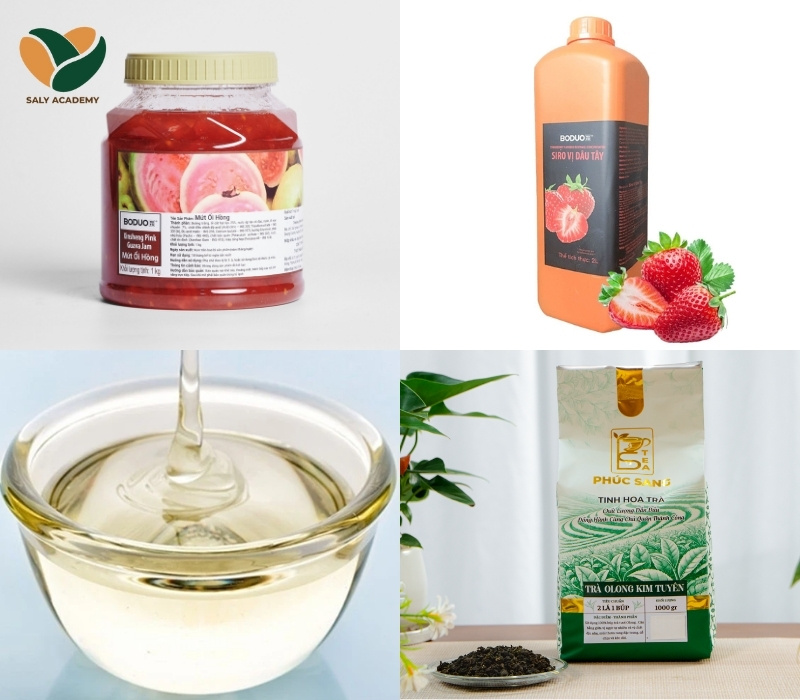 Nguyên liệu trà dâu ổi ruby thanh mát