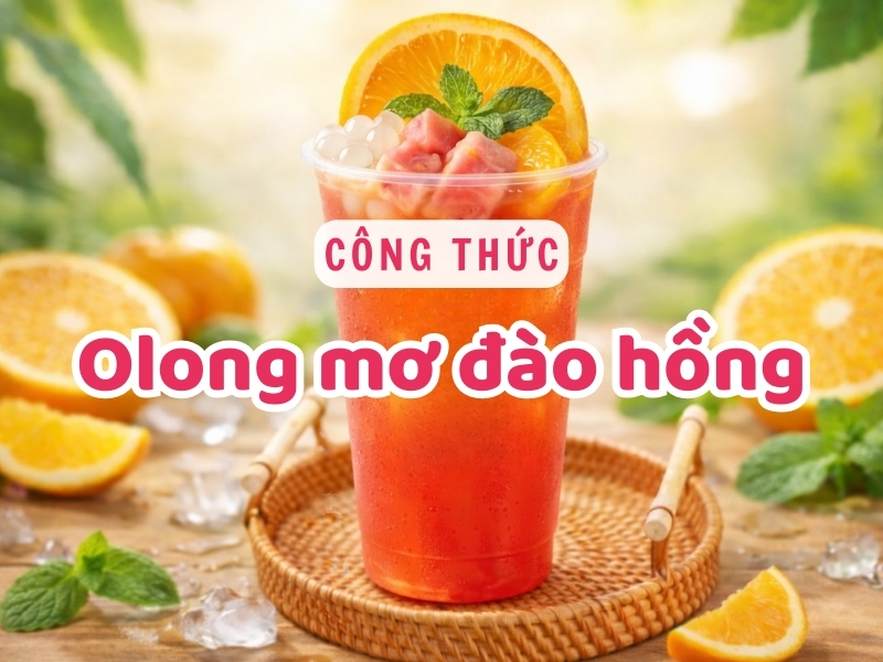 Công thức ô long mơ đào hồng, hương vị thanh mát, đặc biệt hút khách dịp Tết.