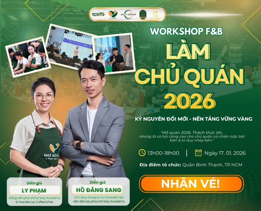 Thông báo workshop "Làm Chủ Quán 2026 - Kỷ nguyên đổi mới, nền tảng vững vàng"