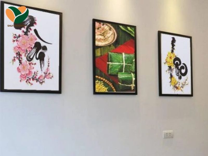 Trang trí tranh tường, tranh treo chủ đề Tết