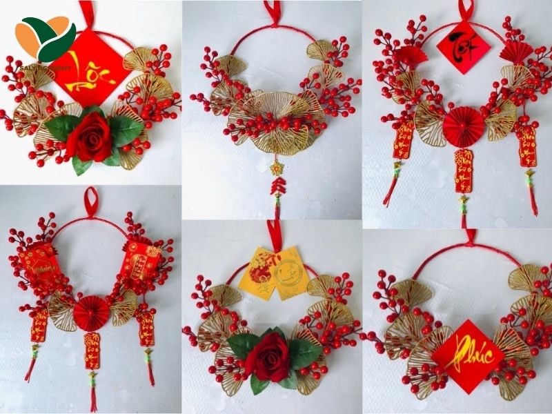 Vòng nguyệt quế hoặc khung decor lớn