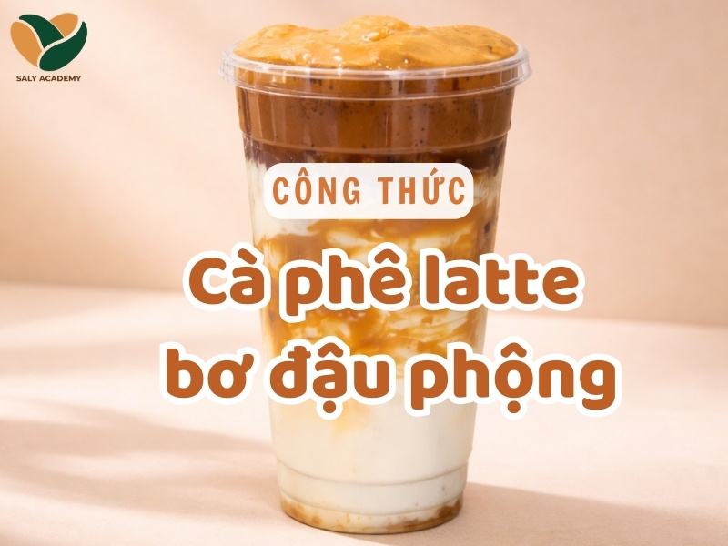 Cà phê latte bơ đậu phộng