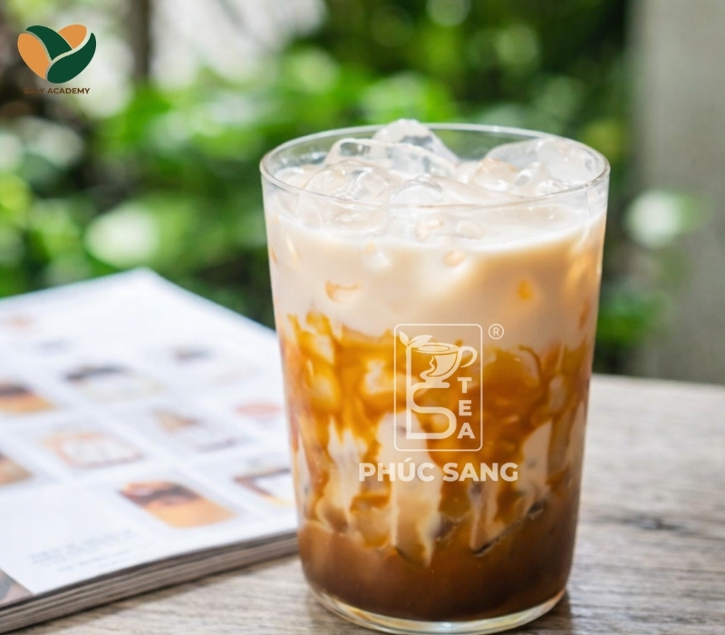 Giá cost cho 1 ly cà phê latte caramel muối là bao nhiêu?
