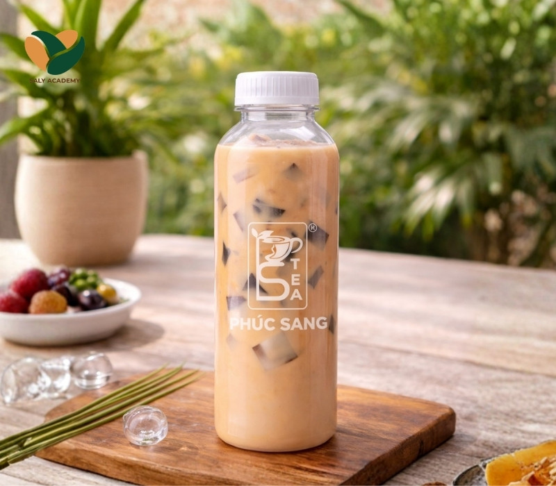 Công thức pha chế hồng trà sữa sương sáo chi tiết