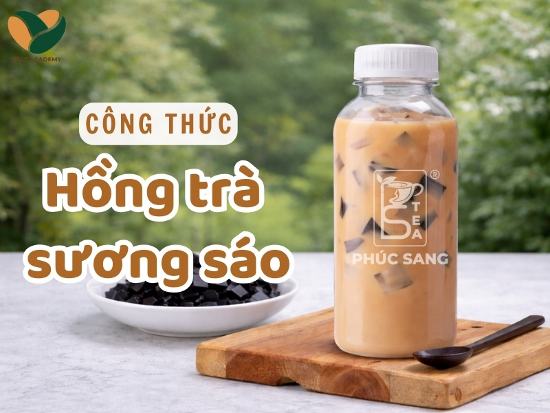 Cách pha hồng trà sương sáo đóng chai chuẩn vị, tối ưu lợi nhuận