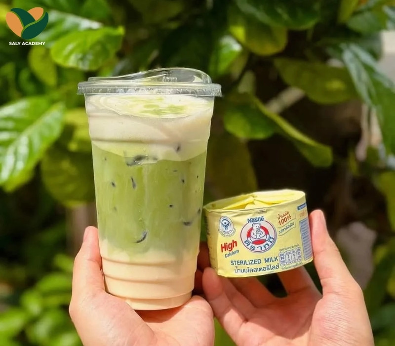 Cách làm matcha latte sữa gấu ngon chuẩn vị